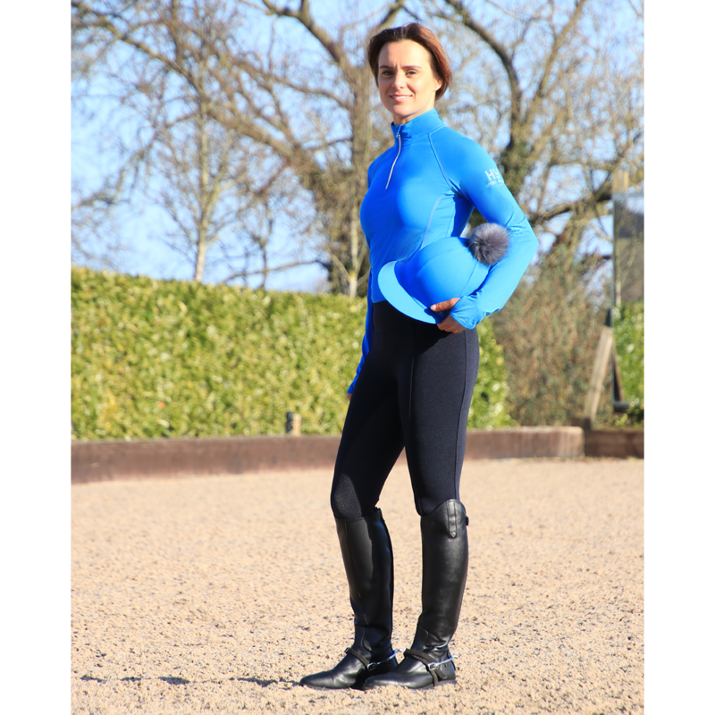 Hy Sport Active Hat Silk with Interchangeable Pom Pom - Jewel Blue-3